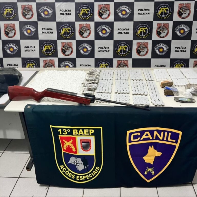 Pedreiro é preso em flagrante com tijolos e porções de maconha na zona oeste