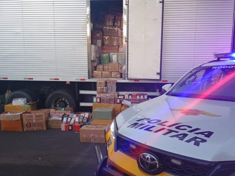 Carga milionária ilegal é barrada pela polícia em rodovia de Marília