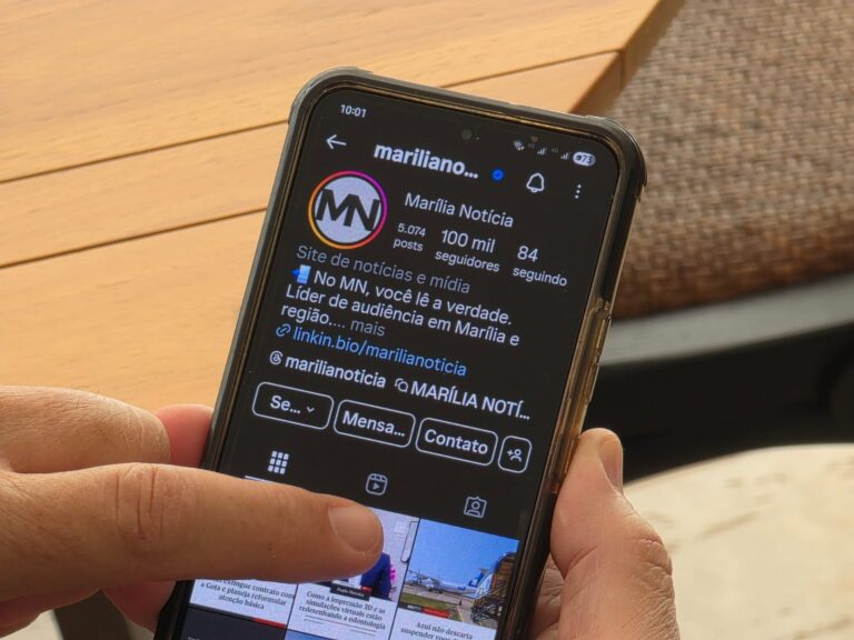 Marília Notícia alcança marca de 100 mil seguidores no Instagram