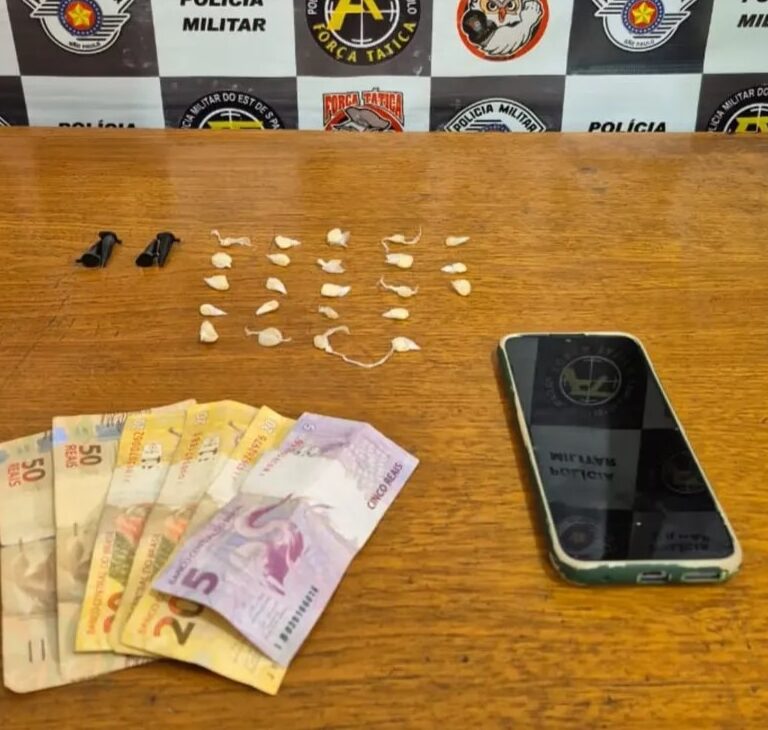 Homem é preso por tráfico de drogas no Jardim Araceli, em Garça