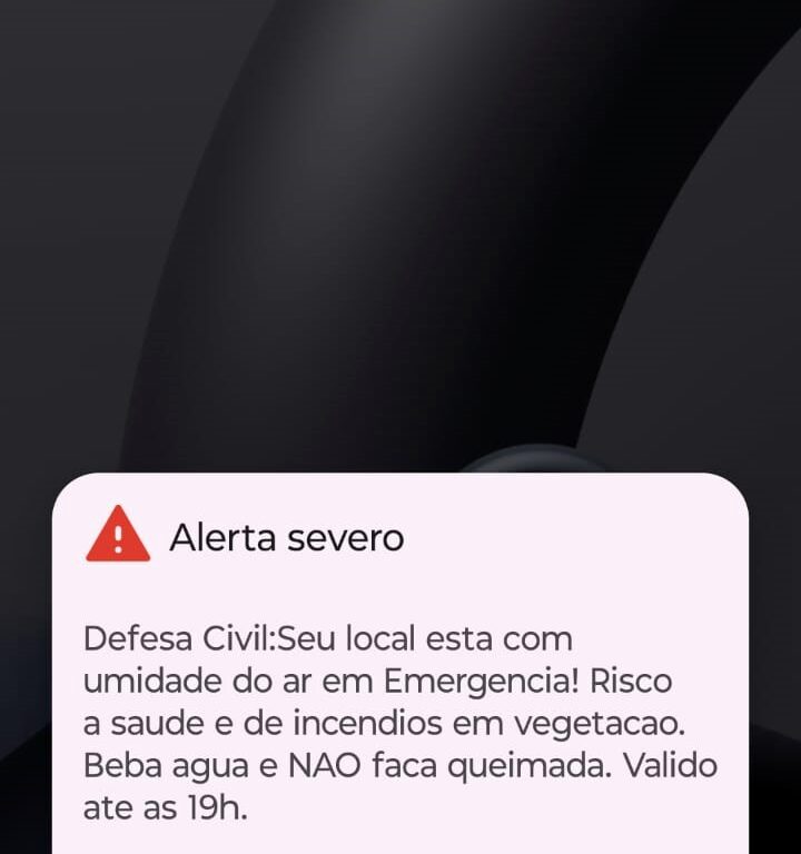 Defesa Civil dispara alerta severo de baixa umidade do ar em Marília