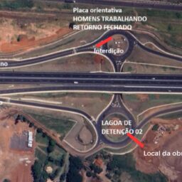 Retorno da SP-294 será interditado em Padre Nóbrega para obras de drenagem