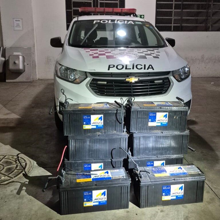 Tentativa de furto de baterias solares termina com prisão; prejuízo passa de R$ 70 mil