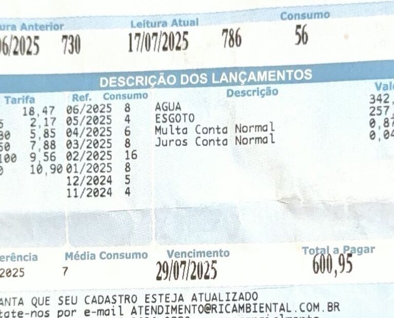 Moradora acusa superfaturamento de conta de água e tem pedido negado
