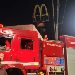 Princípio de incêndio atinge unidade do McDonald’s em Marília