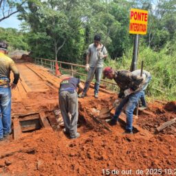 Mutirão antecipa conclusão das obras na Ponte do Tato em Amadeu Amaral