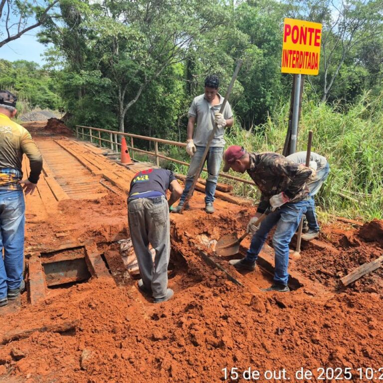Mutirão antecipa conclusão das obras na Ponte do Tato em Amadeu Amaral