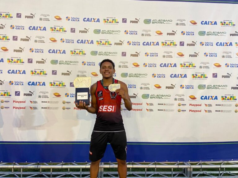 Jovem do Sesi Marília brilha e leva ouro no Brasileiro de Atletismo Sub-16