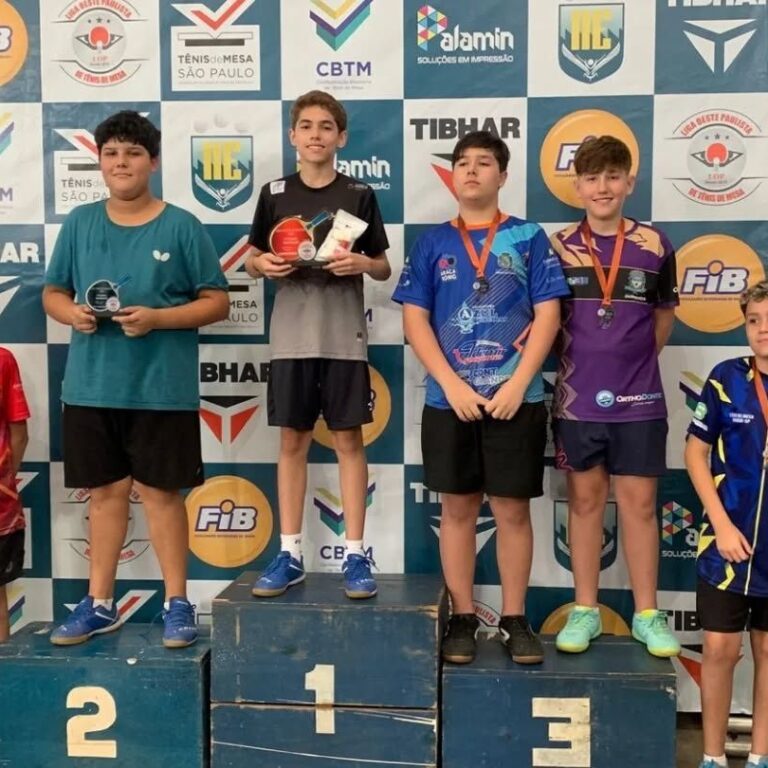 Tênis de mesa de Marília conquista título geral da 7ª etapa da Liga Oeste Paulista em Bauru