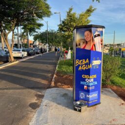 Emdurb instala pontos de hidratação 24h na avenida das Esmeraldas
