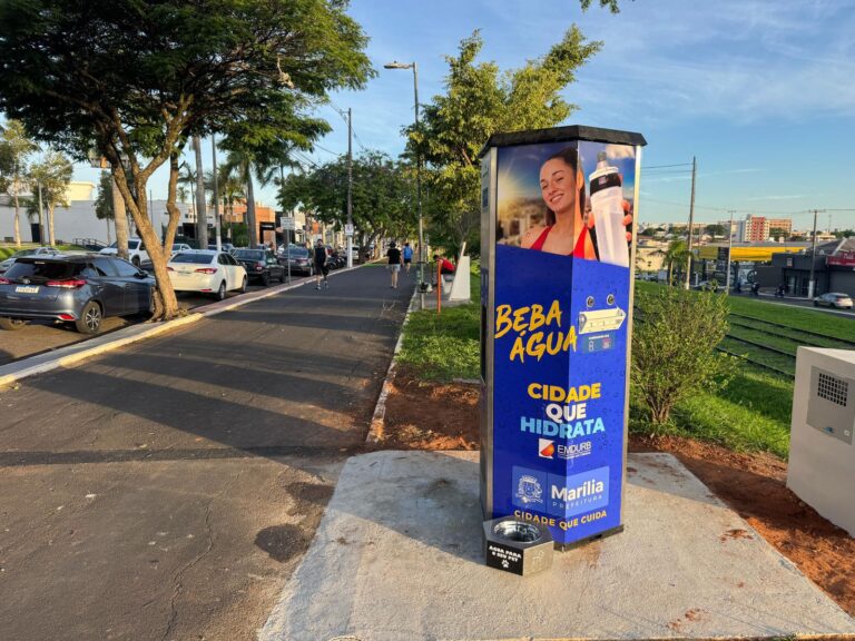 Emdurb instala pontos de hidratação 24h na avenida das Esmeraldas
