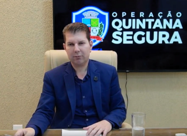 Fernando Itapuã anuncia instalação de câmeras de segurança em Quintana