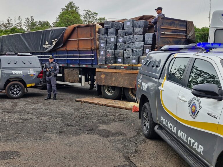 Caminhoneiro é preso com quase duas toneladas de maconha em ação
