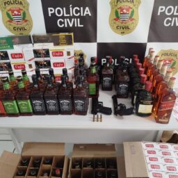 2ª fase da Operação Cálice de Troia apreende bebidas, cigarros e armamento
