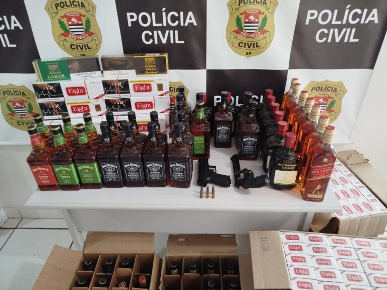 2ª fase da Operação Cálice de Troia apreende bebidas, cigarros e armamento