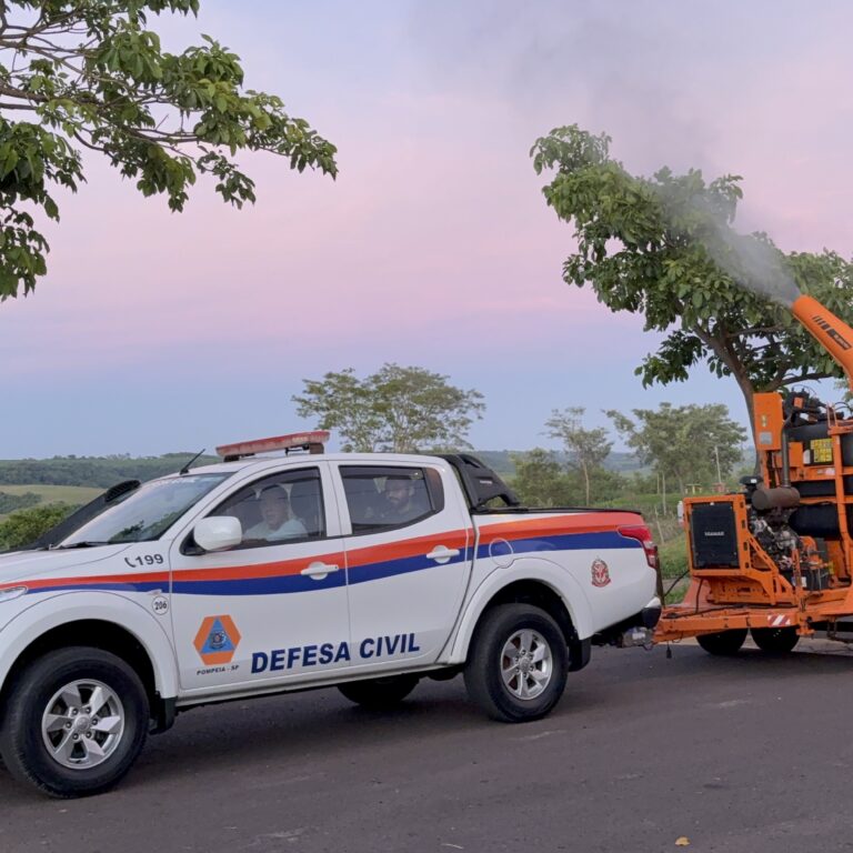 Nebulização com larvicida reforça ações de combate ao aedes em Pompeia