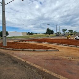 Rotatória do Reserva Tupã tem obra estrutural concluída pela Prefeitura