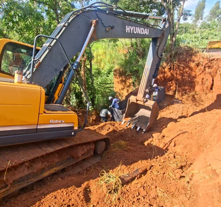 Prefeitura de Tupã inicia obra para conter erosão no prolongamento da rua Brasil