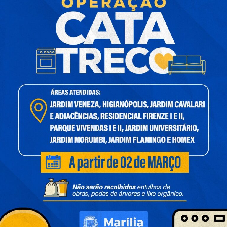 Prefeitura inicia nova etapa do Cata-Treco nas regiões sul e oeste de Marília