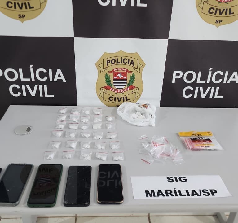 Irmãos são presos por tráfico de drogas após ação da Polícia Civil em Marília