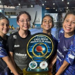 Marília conquista título geral da Liga Oeste de Tênis de Mesa em Assis