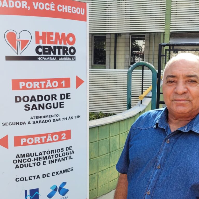 ‘Doava sangue mesmo com a rotina mais corrida’ diz superdoador de Marília