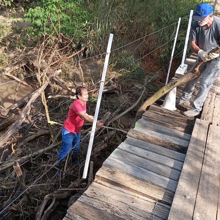 Prefeitura conclui manutenção em ponte rural no distrito de Dirceu