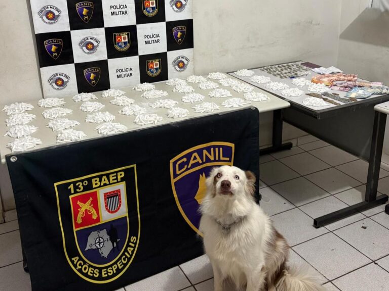 Suspeito tenta fugir do Baep, mas acaba preso com quase 2 mil pinos com cocaína