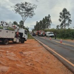 Colisão traseira deixa homem ferido na SP-349 entre Garça e Álvaro de Carvalho