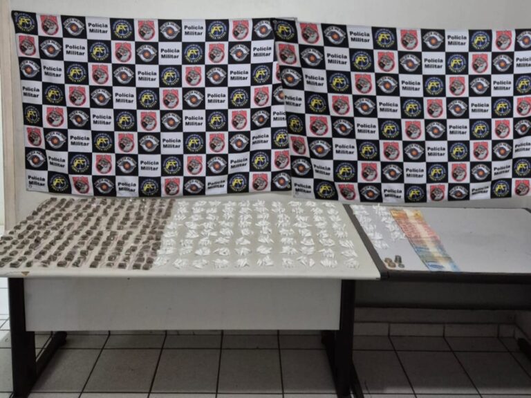 Homem é preso pela PM no Coimbra com mais de 1,1 mil porções de drogas