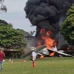 Vídeo mostra desespero e mobilização após queda de avião em Marília