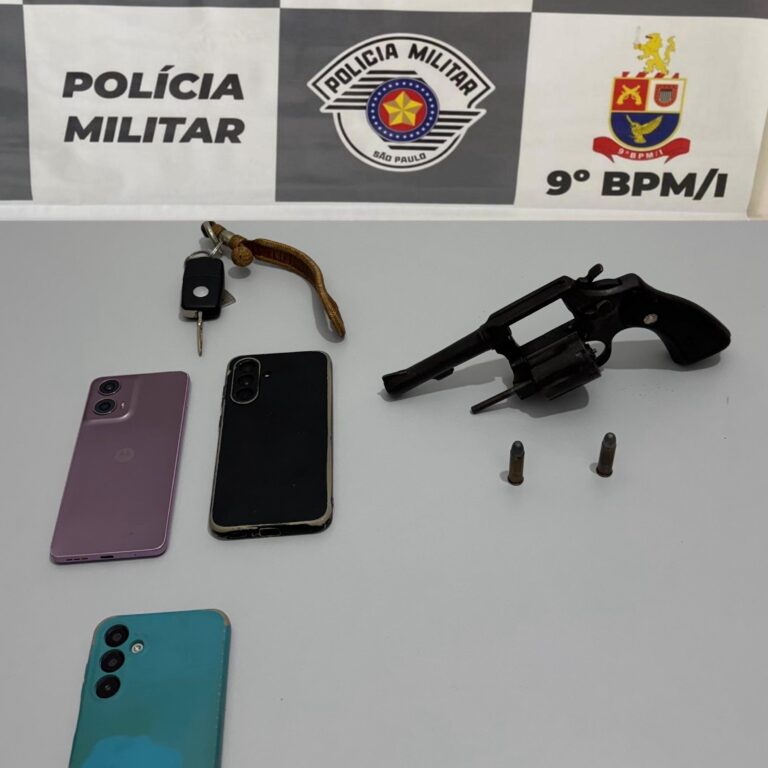 Homem é preso com revólver de numeração raspada em Herculândia