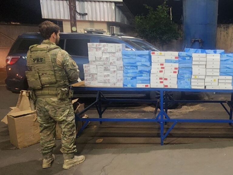 PRF apreende carga avaliada em mais de meio milhão de reais na divisa