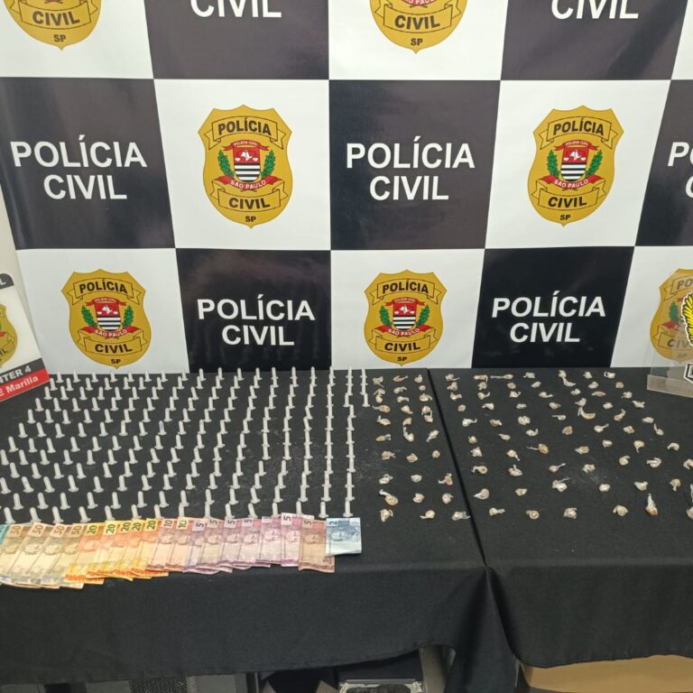 Homem tenta fugir por mata, mas acaba preso com cocaína e crack em Marília