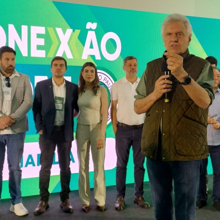 Em Marília, Caiado projeta reeleição de Lula se Flávio chegar ao segundo turno