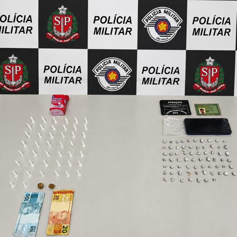 Dupla é presa por tráfico após perseguição, resistência e ameaças em Garça