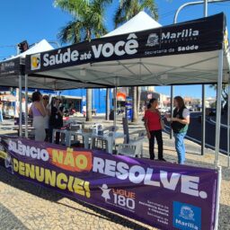 Saúde promove ação contra violência às mulheres na região central de Marília
