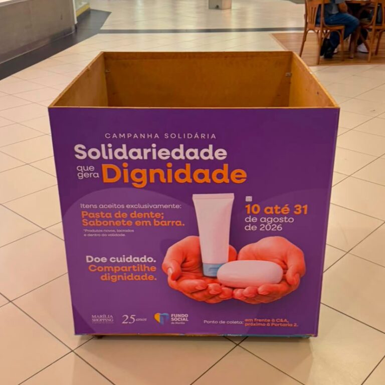 Campanha do Fundo Social arrecada pasta de dente e sabonete em Marília