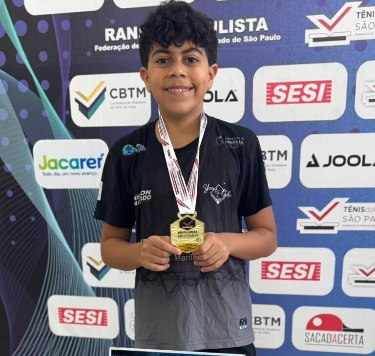 Marília conquista cinco pódios no Ranking Paulista de Tênis de Mesa em Jacareí
